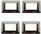BRATEK 4 placchette interruttori luce compatibile con bticino matix, Placca matix 3 moduli compatibile, placche matix per frutti elettrici (Argento)