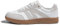 LUCKY STEP Damen Klassische Retro Sneaker mit Gummisohle - Modische Leder-Freizeitschuhe für Tennis und Skateboarden, rutschfeste Turnschuhe (Weiß/Grau, 9US-40EU-7UK)