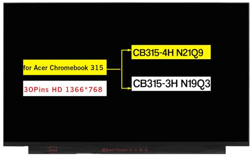 39,6 cm (15,6 Zoll) Ersatz für Acer Chromebook 315 CB315-4H N21Q9 / CB315-3H N19Q3 Serie CB315-3H-C2C3 Non-Touch-Bildschirm LCD Display Panel (HD 1366 x 768 30 Pins 60Hz)