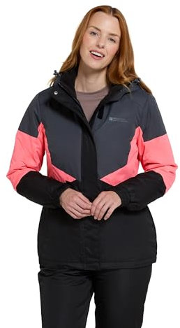 Mountain Warehouse Womens Ski Jacket & Pants Set - Padded Insulation, Snowskirt, Zipped pockets & Adjustable Hood - Best for Autumn, Winter, Outdoors & Travelling Bright Pink Women's Size 14