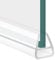 Bath Shower Screen Door Glass Seal Strip, U Shape Rubber Edge Guard Strip, Shower Door Sealing Tape Glass Protector Trim, 2M Long Shower Tray Screen Window Gap Seal Curved Flat Glass Bottom (8mm)