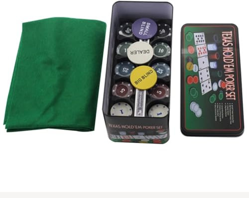 Casino-Chips, Koffer für professionelles Pokerchip-Set, Monaco Casino Clay & verfügt über einen geschmackvollen, stoßfesten Pokerkoffer, Poker für Texas Holdem Blackjack-Glücksspie