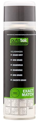 AutoTek Professional Exact Match Car Spray Paint, Volkswagen Urano Grey Aerosol Spray, 300 ml