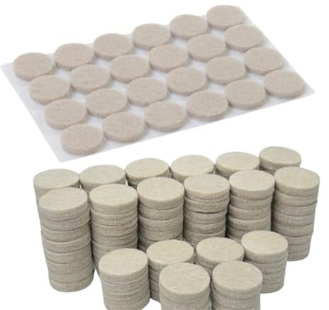 24 x Self Adhesive Furniture Pads Floor Protectors - Carpet Laminate Flooring Protector - Felt Pads for Furniture Feet - Chair Leg Floor Protectors - 20mm x 5mm (2)