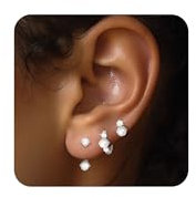 ZHESHY 3 Paar Ohrringe Silber 925/Gold Set Damen 14K Vergoldet Klein Ohrstecker Huggies Creolen mit Zirkonia Perlen Stapelbar Hypoallergene Goldene Stecker Ohrringe Schmuck Für Frauen Mädchen