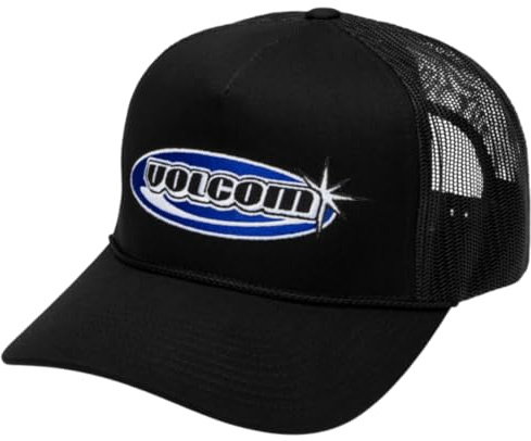 Volcom Herren-Trucker-Mütze mit Logo, Schwarz, Einheitsgröße