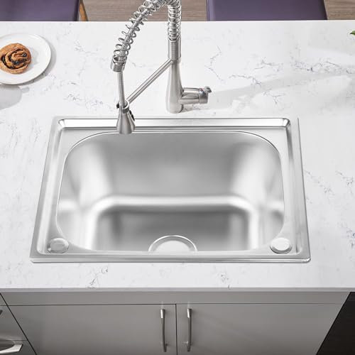 Fregadero Reversible, 1 Cubeta, Escurridor, Acero inoxidable, Acabado Pulido de Acero Inoxidable, escurridor reversible, con colador de residuos,50 * 40 * 20cm