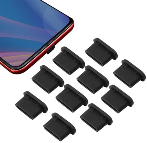 Gupcaqosjw 10x USB C Staubschutzkappen Staubschutzstecker Typ C Handy Staubschutz Stöpsel USB C SilikonhüLle Typ C Port USB C Stöpsel Staubschutz Staubschutzstecker USB C Für Mobiltelefone Mit Typ C