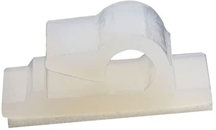 PHENOFICE 100stücke Doppelseitiges Klebeband Für Kabelbefestigungen Selbstklebende Kunststoffklemmen Kabelmanagement-clips Weiß