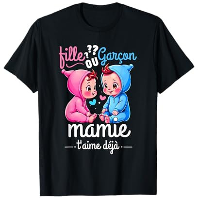 cadeau gender reveal Mamie Parti Révélation Du Sexe bébé T-Shirt