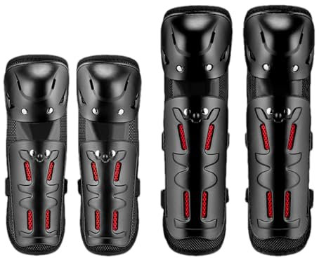 Ensemble de genouillères et coudières pour adultes, coudières et genouillères pour adultes,Tapis de skateboard pour cyclisme | Genouillères et coudières de moto pour adultes, protège-tibias pour homme