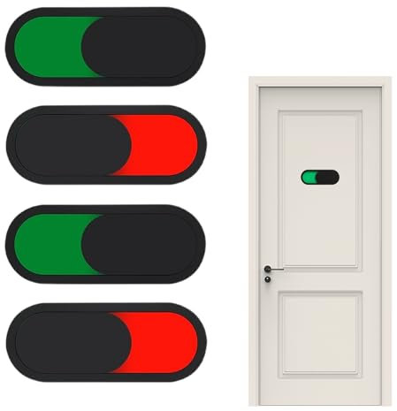 Varkage 4 Stück Besetzt Schild Toilette, Bitte Nicht Stören Schild mit Schieber, Schieberegler Bitte Nicht Stören Schild für Wartezimmer Besprechungsräume