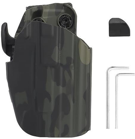 Peminkoo Outdoor Jagd Pistole Holster Rechte Hand Taktische Kampf Schießen Pistolen Taille Holster für G1OCK 19 23 29 32 38 H & K P30 9mm (BCP)