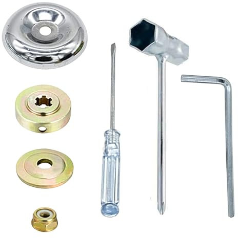 Jortmrd 7 Piezas Kit de Fijación de Tuerca de Cuchilla Accesorios para Desbrozadoras de Metal Universales Accesorio Adaptador de Cuchilla Adecuado para Cortacésped y Máquinas de Riego