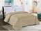 FEBE Tagesdecke Bettüberwurf 220x200 cm Beige Überwurfdecke Sofadecke Sofaüberwurf Flauschig Mikrofaser Zimmer Deko Throw Blanket
