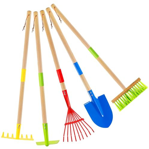 Beach Shovels for Kids, 27.5 Metal Beach Shovels Detachable Sand Spades with Wooden Handles for Kids Digging & Shoveling