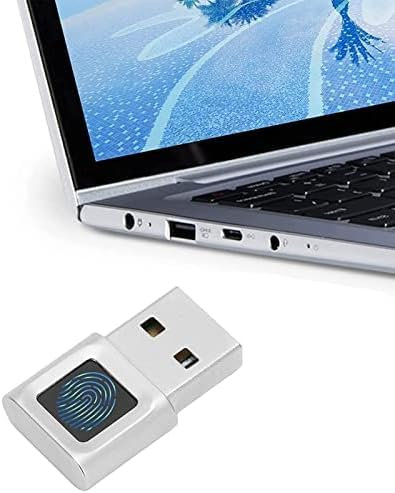 CYSFETENA Hochempfindlicher USB Fingerabdrucksensor, Tragbarer 360 Grad Touch Fingerprint Sensor, 0,5 Sekunden Erkennung USB Fingerabdruck Schloss für 10/11 32/64 bit