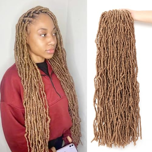 8 Packs Faux Locks Crochet Braids Meches Soft Locs Meches Pour Tresses Africaine Faux Locs Crochet Hair Meches Bouclees Pour Tresses (#27, 60.9 CM(Lot de 8))