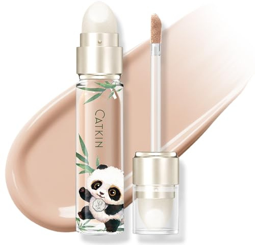 CATKIN Flawless Liquid Concealer für Augenringe und Hautunreinheiten, 5.4ml | Wassercreme-Textur, Feuchtigkeitsspendend, Leicht, Langlebig, Applikator mit Zwei Enden, Geeignet für Reife/Empfindliche Haut