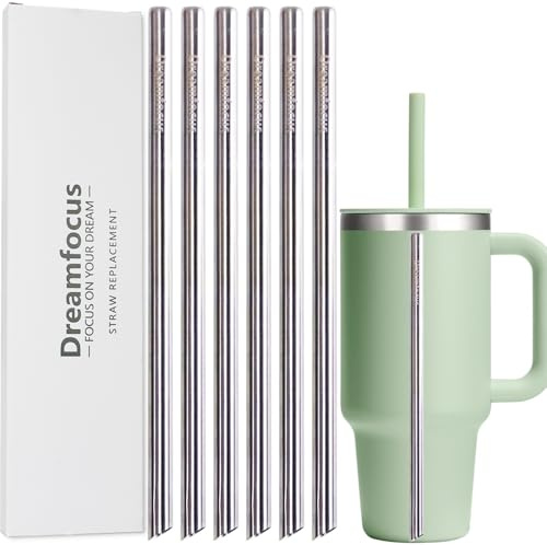 Dreamfocus Metal Straw Replacement Stainless Steel for Hydro Flask Travel Tumbler 32 oz