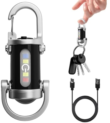 500LM Super Bright Mini Keychain Flashlight for Emergency Power Waterproof