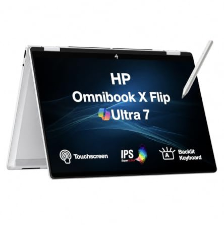 HP OmniBook AI Powered 2-in-1 Laptop 16.0 Touchscreen IPS WUXGA Display (Intel Ultra 7-258V, 32GB LPDDR5X, 4TB PCIe SSD, Backlit KB, Thunderbolt 4, WiFi 6E, Webcam, Bluetooth 5.3, Win 11 Pro)