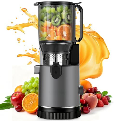 XTKKGFBIR SJ-065 Extractor de Zumos en Frío, 400W, Boca XL 152 mm (silverblack)