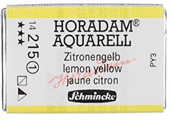 Schmincke – HORADAM® AQUARELL - feinste Künstler-Aquarellfarben, 215 Zitronengelb, 14 215 043, 1/1 Näpfchen