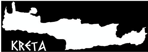 Samunshi® Wandtattoo Insel Kreta Wandaufkleber 120 x 40cm weiß