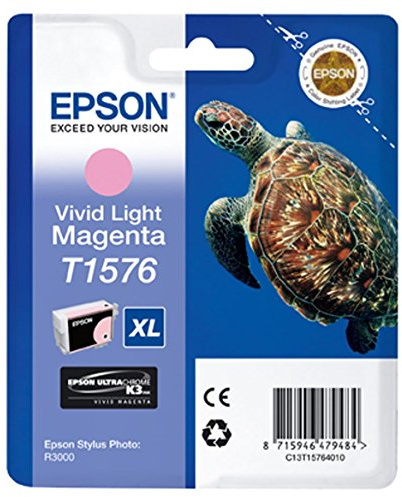 Epson T1576, Print Cartridge 1 x Vivid, Light Magenta, Genuine