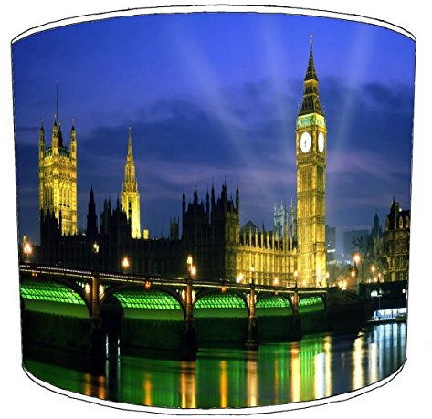 30,5cm Tabelle london bridge green lights lamp shades