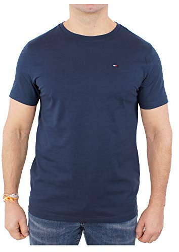 Tommy Hilfiger Men's Cn Tee Ss 2s87904671 Sports Shirt, Blue (Navy Blazer), XL