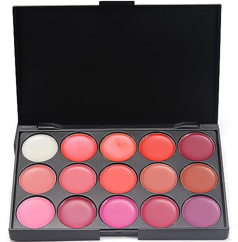 FantasyDay® 15 Colori Rossetti Lucidalabbra Palette Trucco - Adattabile a Uso Professionale che Privato