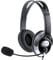 Dynamode USB Headset with Microphone - Wired Headphones for Computer, Laptop, Gaming, Office, Work - 1.7m Length Cable Black Adjustable Sound Cancelling Headset with Mic for Chat, Calls, Streaming