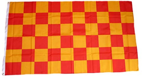 Fahne/Flagge Karo gelb/rot NEU 90 x 150 cm