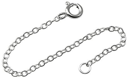 Sterling Silber Trace Kette Verlängerungskettchen | Kettenlängen: 2 Inches (5cm) - 5 Inches (10cm)