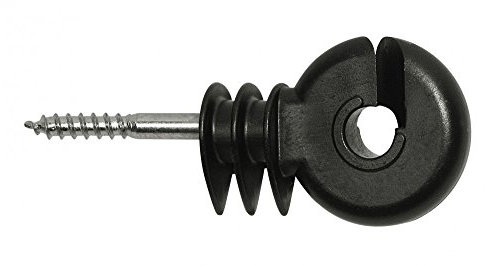 Kerbl 100 Stück Ringisolator kompakt Kurze 6 mm Stütze breite Drahtauflage Weidezaun