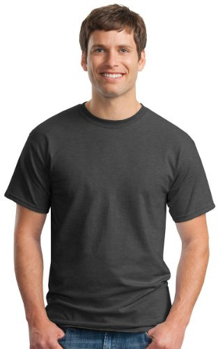 Gildan Men's Ultra Cotton Tee Extended Sizes, Dark Heather, XX-Large