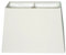 Royal Designs Lampenschirm, rechteckig, harte Rückseite, Weiß, 12,7 x 25,4 x 20,3 x 24,6 cm