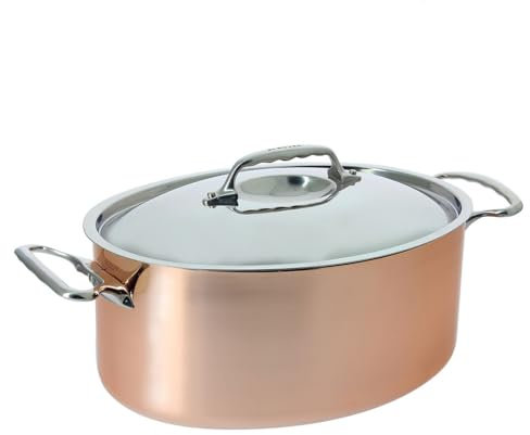 DE BUYER -6426.30 -cocotte ovale cuivrinox couve 30cm 6.5l