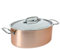 De Buyer 6426.3 Schmortopf oval mit Deckel Kupfer/Edelstahl 30 cm 6,5 l