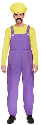 Henbrandt Hommes super plombier Frères déguisement - Jaune