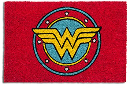 Excelsa Wonder Woman Fußmatte, Kokosfaser, Rot, 40 x 60 x 1,5 cm