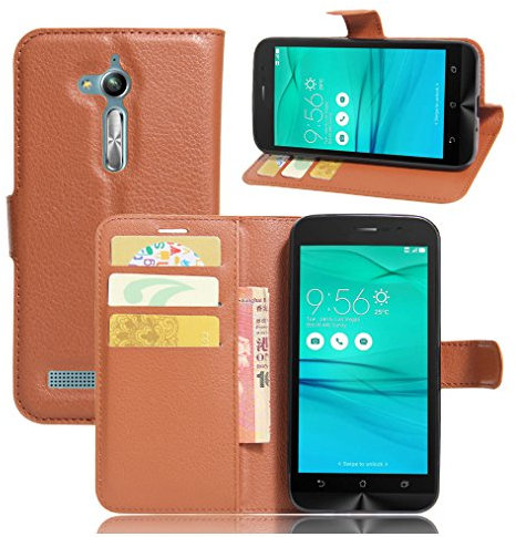 Coque ASUS Zenfone Go/ZB500KL,Etui ASUS Zenfone Go/ZB500KL,Coque Pochette Portefeuille Fentes pour Cartes Fermeture Aimantée, Housse en Cuir Synthétic Fonction Stand Coque pour ASUS Zenfone Go/ZB500KL