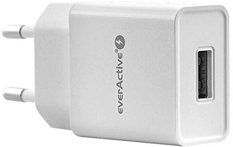 everActive Netzladegerät mit 1 USB-Buchse, 1 A, hohe Effizienz, schnelles Laden, Gesamtleistung 5 W, Robustes Monoblock-Gehäuse, Modell SC-100