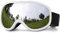 SPOSUNE Skibrille Damen Herren Snowboardbrille OTG Kids Skibrille Brille Wear Anti-Fog 100% UV400 Schutz für Skifahren Rollschuhlaufen Windschutz Schlagfest Helm kompatibel