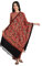 Zamour Indianer-Schal mit Kaschmir-Stickerei, Stola, Schal für Hochzeit, Party, Brautjungfer, Abschlussball (schwarz, 71,1 x 203,2 cm), Schwarz, 75 cm x 69 cm