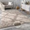 Paco Home Hochflor Teppich Wohnzimmer Flauschig Fellteppich Kunstfell Plüsch Shaggy Weich Fellimitat, Grösse: 160x220 cm, Farbe: Beige