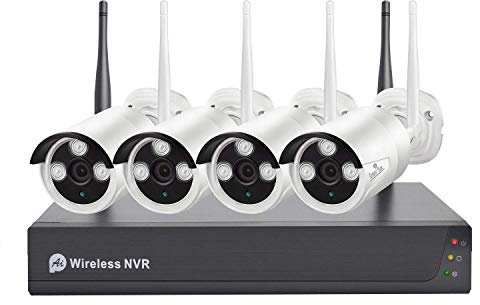 Smarte WIFI 1080P Videoüberwachung Außen Innen App und Videorekorder Festplatte Nachtsicht Garten überwachen 2 weg Audio Bewegungsmelder Sensor DE (WiFi Kamera Außen + Rekorder LX-IPC165-N2004)