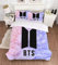 Ruiqieor Koreanische Boygroup bettwäsche 135x200cm Bettbezug Set und 50x75cm Kissenbezug,Bulletproof Boy Scouts bettwäsche für Jungen und Mädchen,3D Digital Print dreiteiliger Bettwäsche,Mikrofaser
